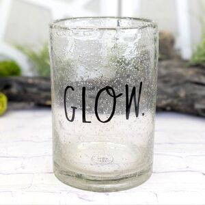 Rae Dunn GLOW Seeded Glass Hurricane Candle Holder / Vase
